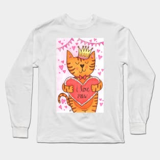 I Love Mew Cat Long Sleeve T-Shirt